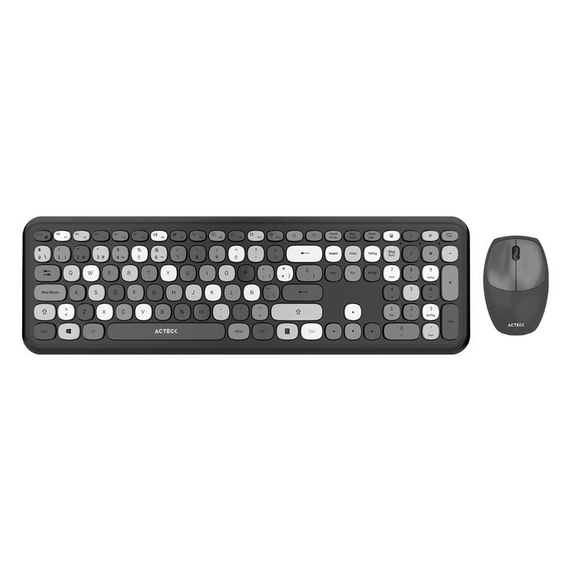 Combo Acteck 2en1 Inalambrico Chic Colors Mk475/2.4ghz/gris/ac-935166
