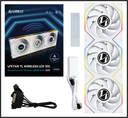 Kit 3 Ventiladores Lian Li Unifan Tl White Rgb Wireless 120mm