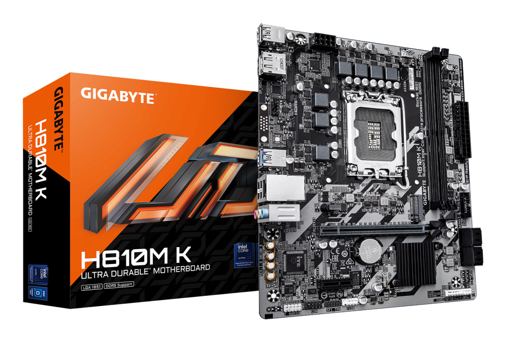 Tarjeta Madre Gigabyte H810m K / Socket Intel Lga 1851 / Ddr5 / Dp / Hdmi / Micro Atx / Gama Basica