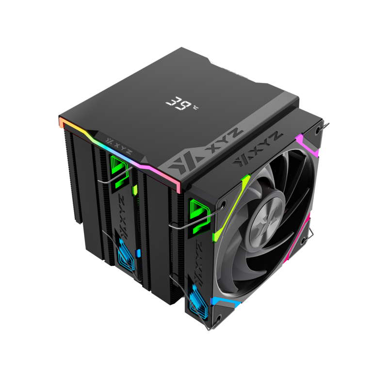 Ventilador Cpu Xyz Thermax 6 Pro Duo 600-2000rpm Argb 120*120*25mm Black