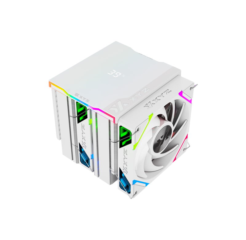 Ventilador Cpu Xyz Thermax 6 Pro Duo 600-2000rpm Argb 120*120*25mm White