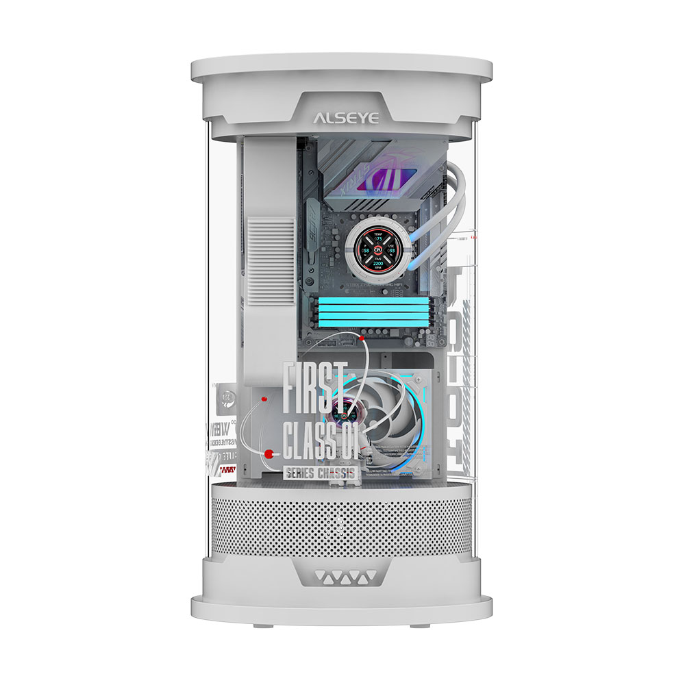 Gabinete Alseye  Fc01-w  Panel De Acrilico Micro Atx Itx 354x354x655mm  White