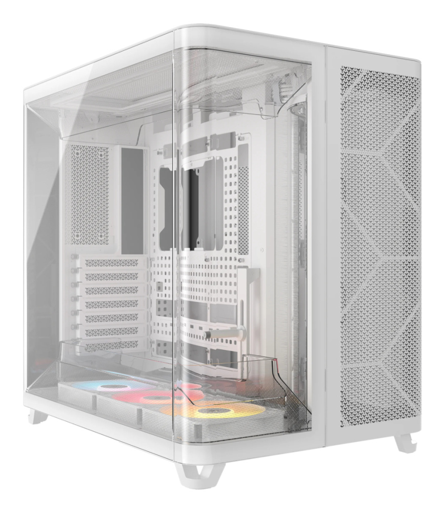 GABINETE CORSAIR AIR 5400 RS R ARGB MEDIA TORRE CON CRISTAL TEMPLADO BLANCO CC 9011319 WW