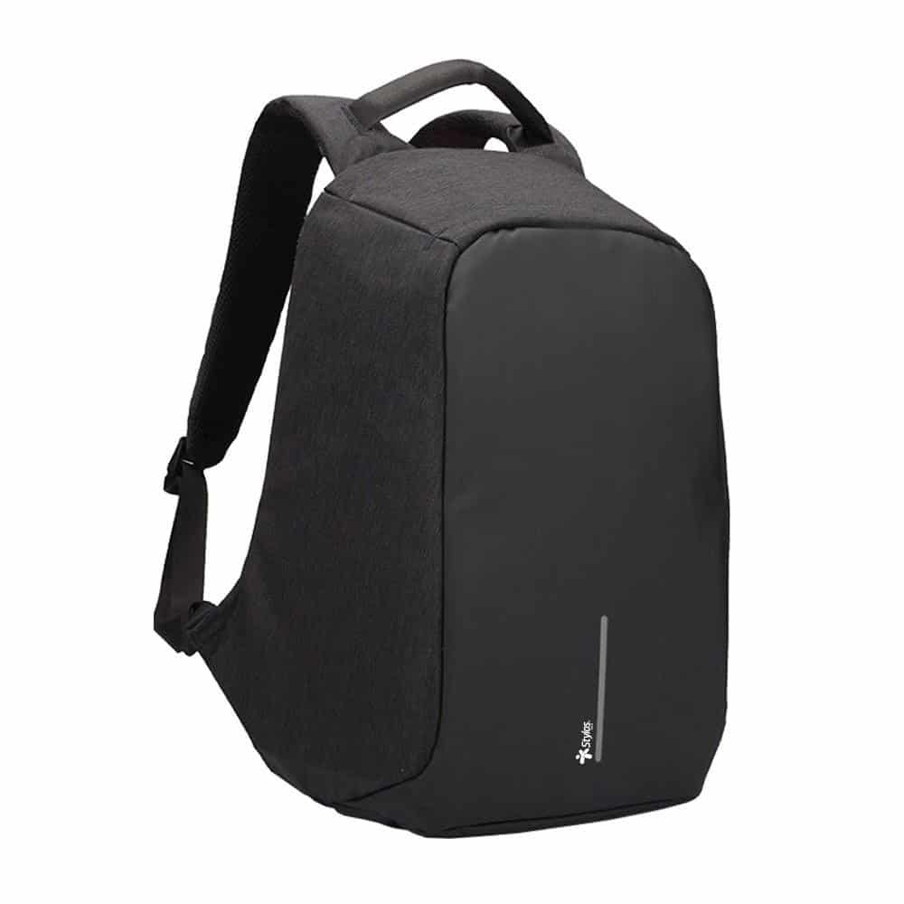 Mochila  Stylos Antirrobo Bk/ Compartimentos Cargador Usb (stabap1b)