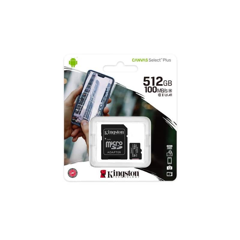 Memoria  Micro Sdxc 100r A1 Cl10 Kingston 512 Gb (sdcs2/512gb)