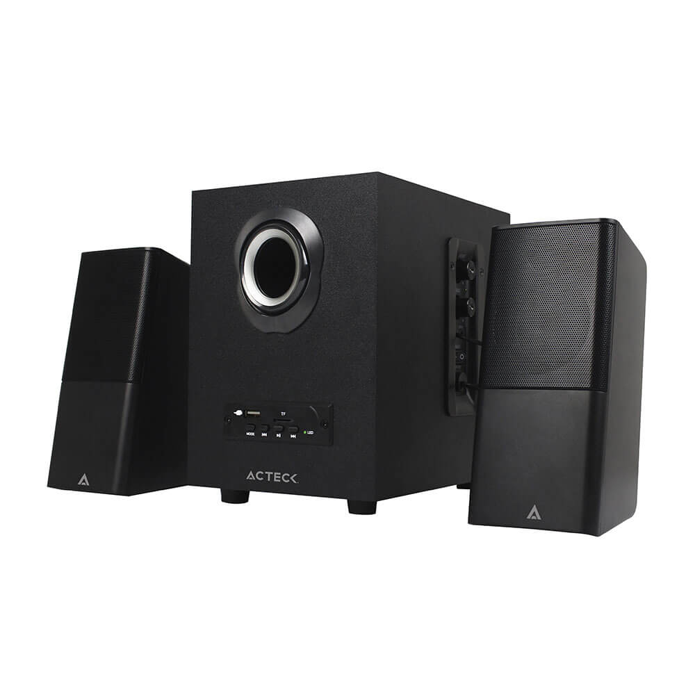 Bocina Acteck 2.1 Bluetooth Negro Control De Volumen Ac-922067