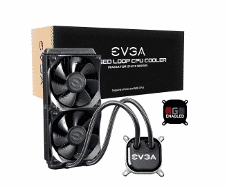 WATERCOOLING EVGA CLC 240MM AIO RGB LED PWM FANS INTEL AMD 400-HY-CL24-V1