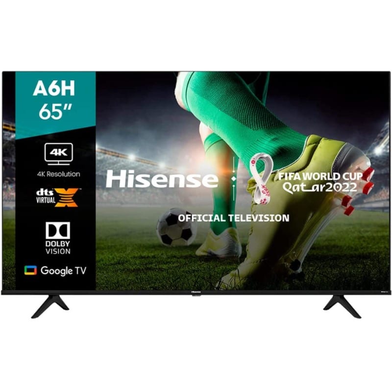 TELEVISION HISENSE 65A6H 65" SMART GOOGLE ULTRA HD 4K 3840*2160 WIFI