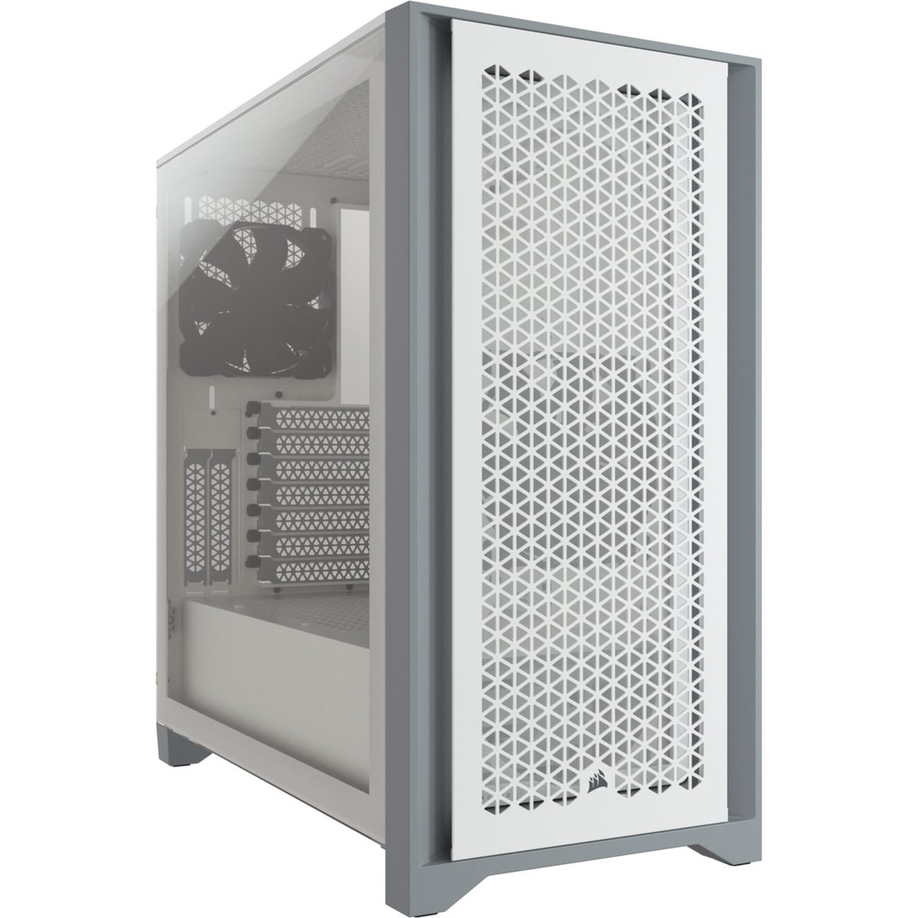 Gabinete                                                                                                                                                                                                                                                                                                                                                                                                                                                                                            Corsair Icue 4000d Airflow White Tg Atx Cc-9011201-ww
