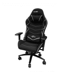 SILLA GAME FACTOR TELA RECLINABLE 4D ESTRELLA METAL NEGR-BLANCO CGC600-WH PUE