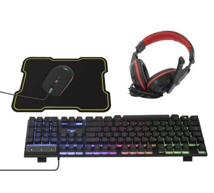 Kit Hydra Ykh-20708 Yeyian Teclado,mouse,mousepad,diadema Gamer Rgb