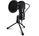 MICROFONO GAME FACTOR USB, STREAMING, STAND, ANTI POP NGRO MCG601 pue