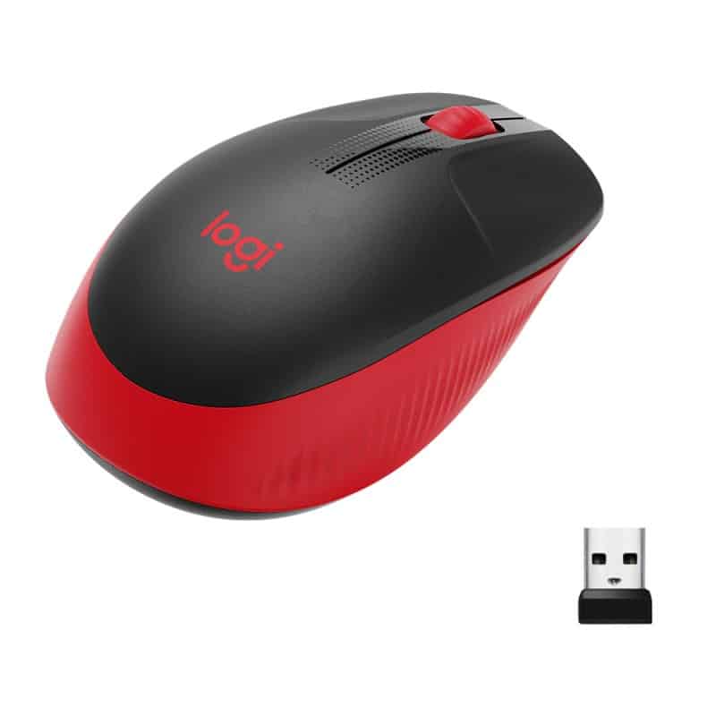 Mouse  Logitech M190 Inalambrico Ambidiestro Rojo (910-005904)