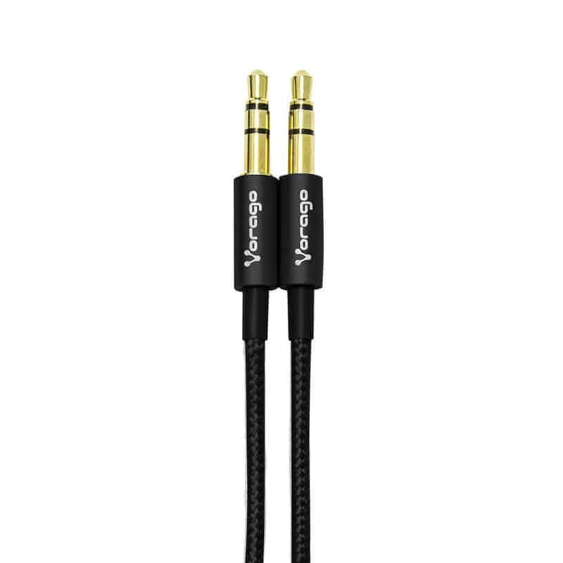 Cable  Auxiliar. Vorago. Cab-115. Color:negro Metalico. A 3.5mm. Bolsa