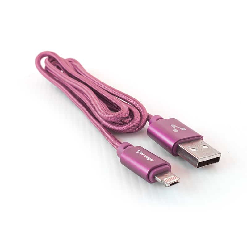 CABLE VORAGO CAB-209 DUAL MICRO USB/LIGHTNING ROSA 1M BOLSA