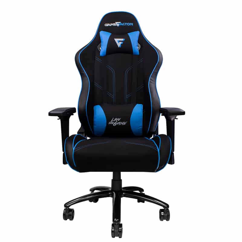 Silla                                                                                                                                                                                                                                                                                                                                                                                                                                                                                                                                                                                                                                                           Game Factor Tela Reclinable 4d, Metal Negra/azul Cgc600-bl