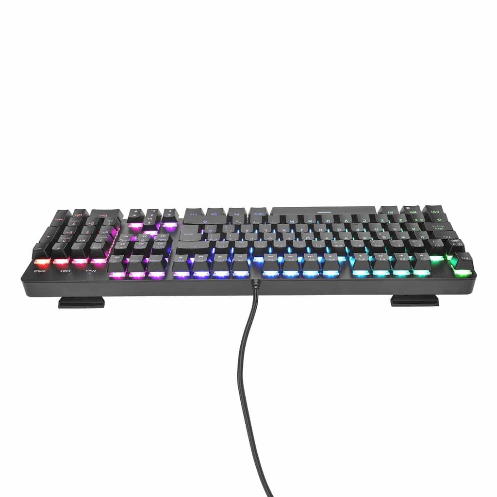 Teclado  Gamer Yeyian Ykm-ergb-01 Kusari Mecanic Switch Rojo Rgb