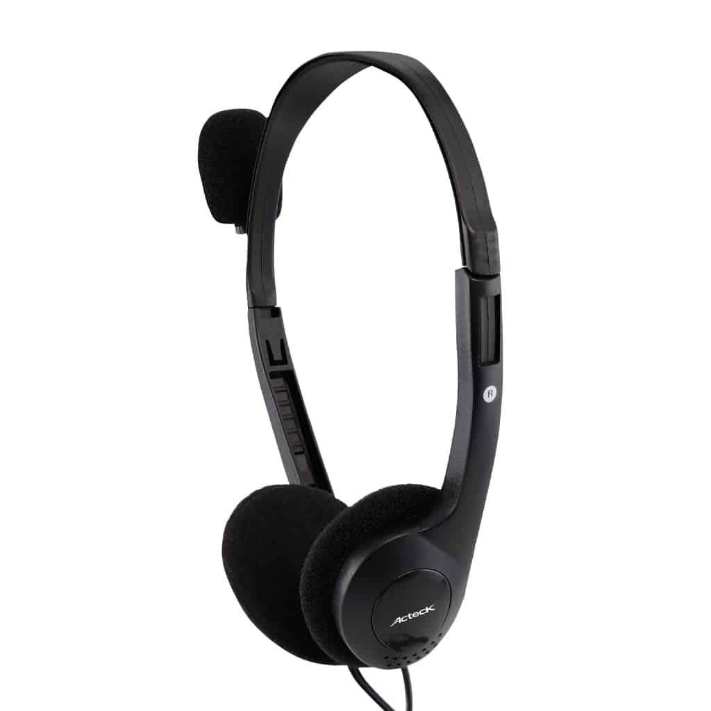 Diadema Acteck Basic Hi-fi Con Microfono Am-370 Negro Muaa-005