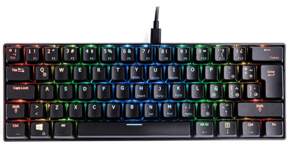 TECLADO MECANICO PARA GAMING VSG MINTAKA KAILH AZUL VG-KM981-BLK-BLU NEGRO
