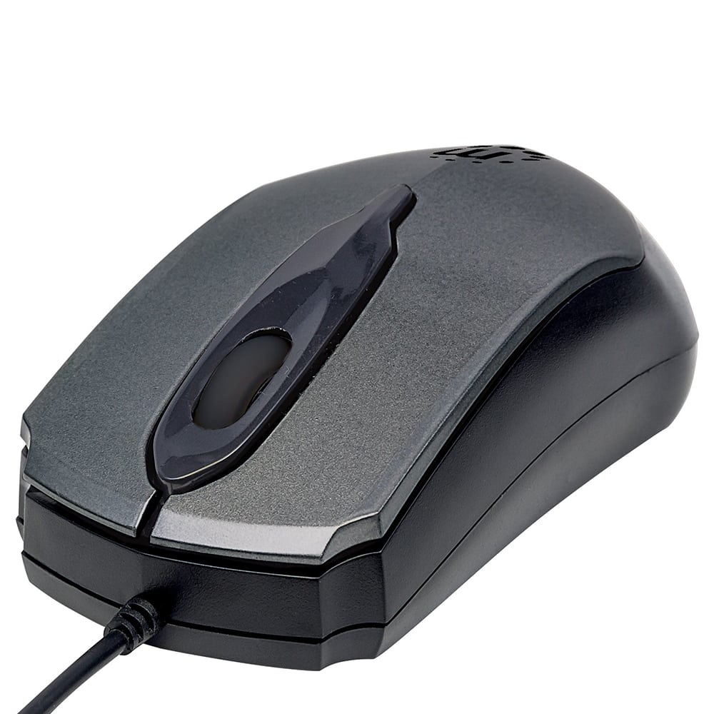 Mouse  Optico Manhattan Edge Usb Gris/negro 179423