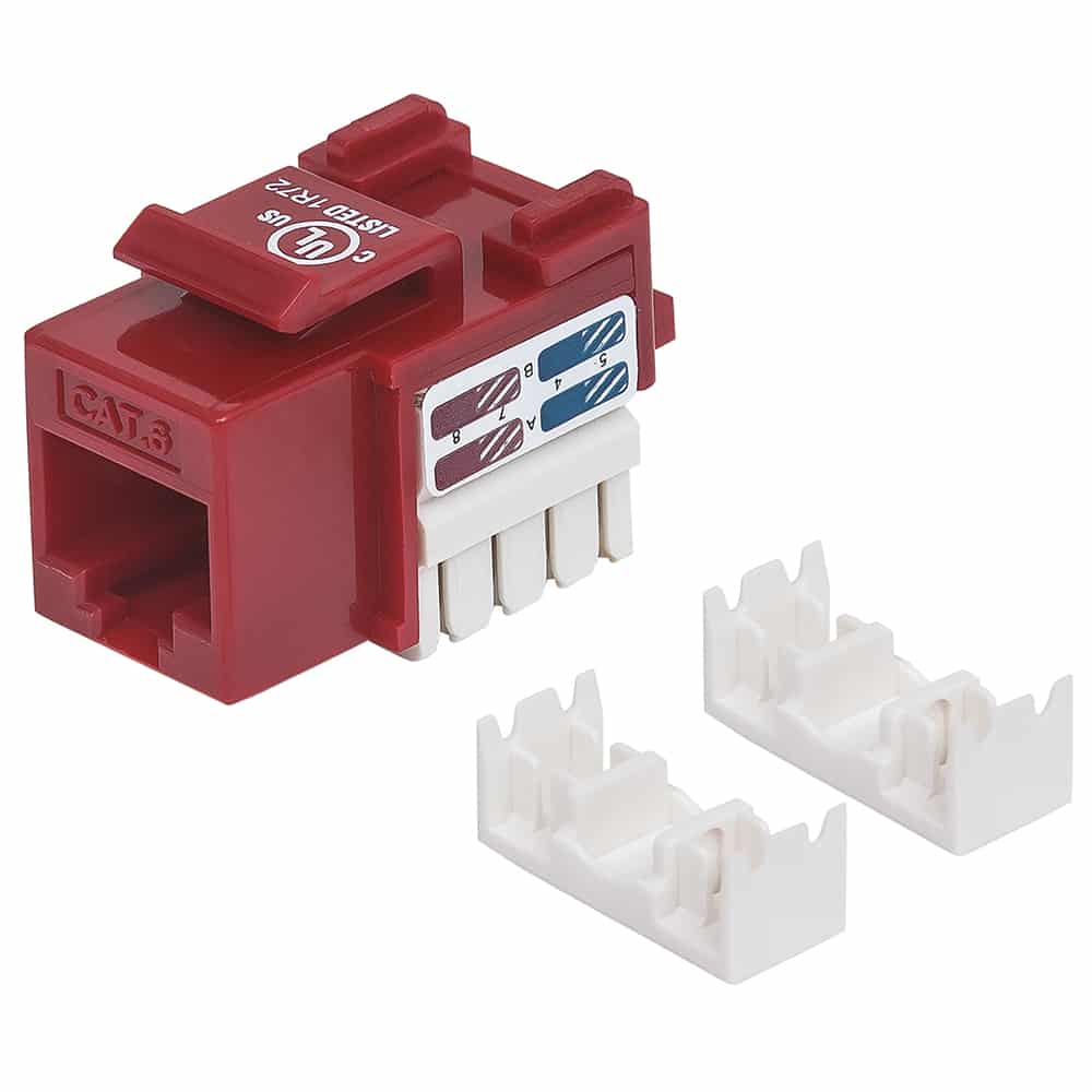 Jack  De Impacto Utp Cat6 Calibre 22 Al 26awg Intellinet Rojo 210614