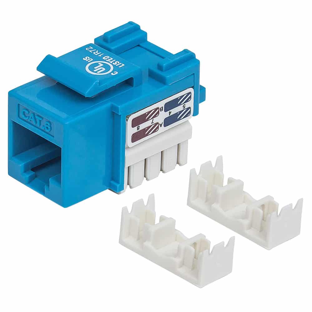 Jack  De Impacto Utp Cat6 Calibe 22 Al 26awg Intellinet Azul 210737