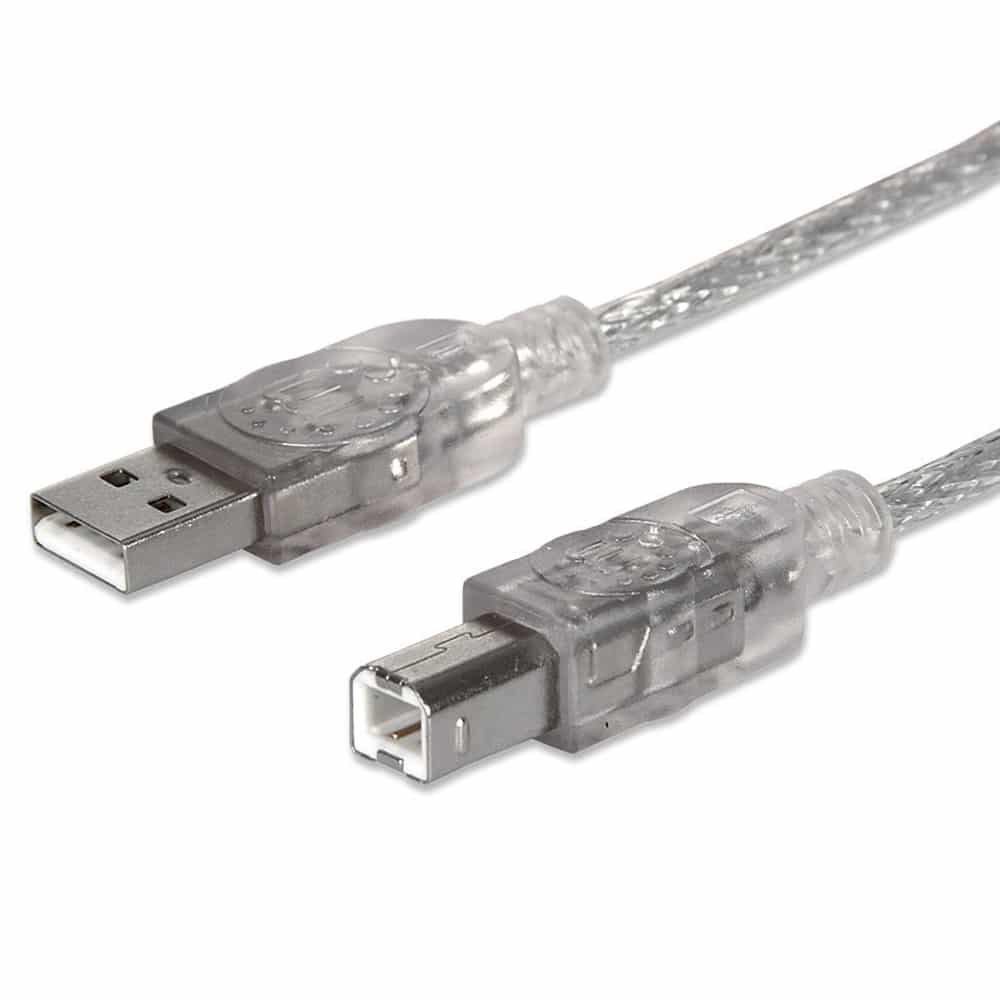 Cable  Usb V2.0 Manhattan A-b  1.8m Plata 333405