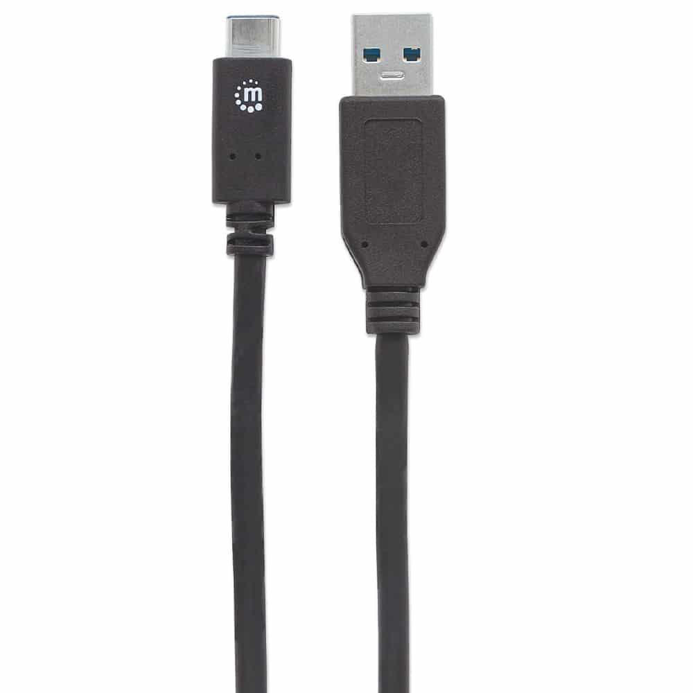Cable  Usb Manhattan Tipo Cm - Am 3.0 Mts Negro  V3.1 Gen1 354981