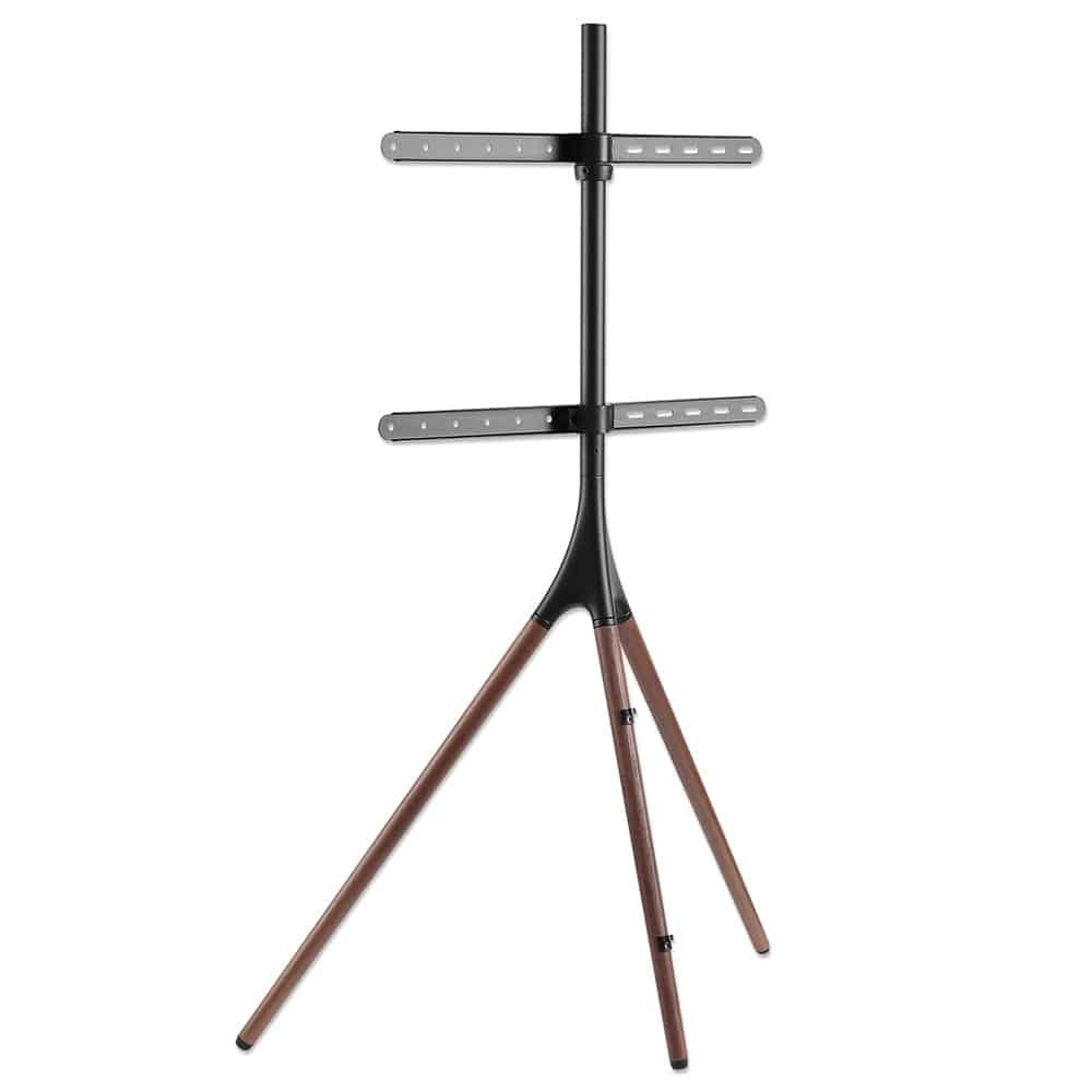 Soporte  Manhattan Tv Tripode 45a 65 32kg Madera Nogal Alu Acero 461795