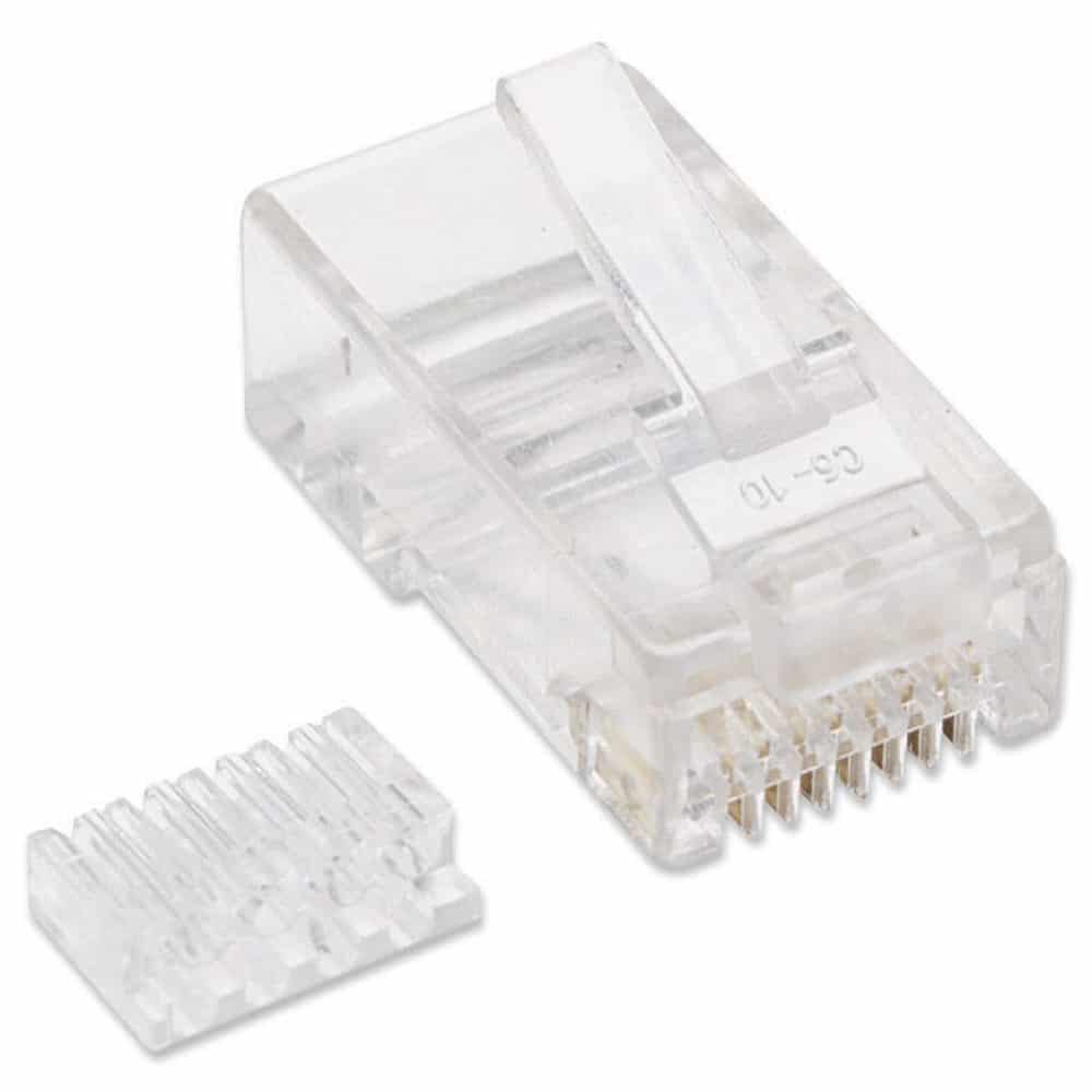 Plug  Rj45 Cat6 Solido Bote 100pzas Oro 15-micras Intellinet 503006