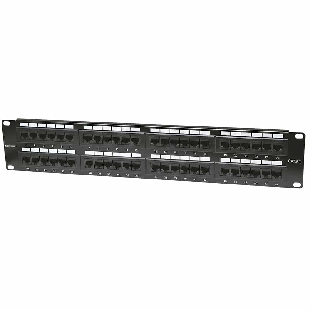 Panel  De Parcheo 48 Puertos Cat5e Utp 2u P/rack 19 Intellinet 513579