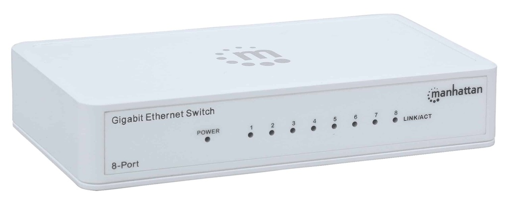 Switch  Gb  8 Ptos Manhattan Ethernet Blanco 560702