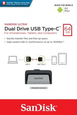 Memoria                                                                                                                                                                                                                                      Sandisk Ultra Dual Drive Usb Tipo-c 64gb (sdddc2-064g-g46)