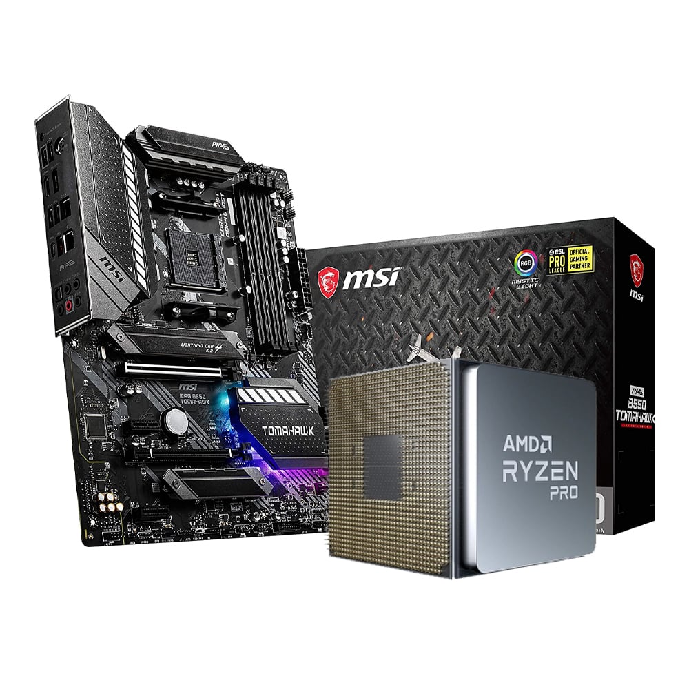 SET PROCESADOR AMD RYZEN 7 PRO 4750G 8 CORES 3.6GHZ AM4 + MSI MAG B550 TOMAHAWK