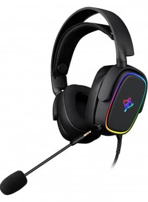 Diadema Gamer Yeyian Ydg-33405 Proud Serie 3500 Rgb/3.5mm/micro/negro