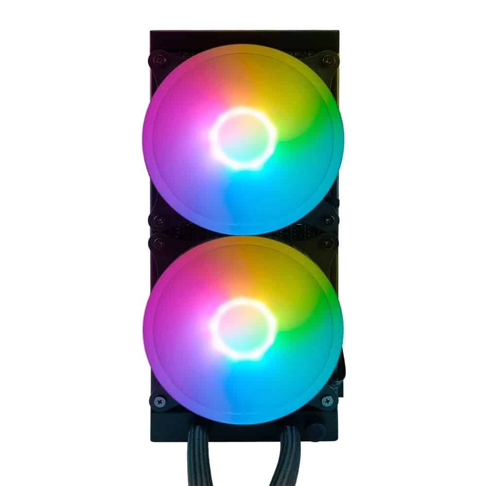 Enfriamiento     LÍquido Game Factor Lqg601, 240mm, Rgb, Tdp 250w, 2 Fan 120mm 70 Cfm, Negro