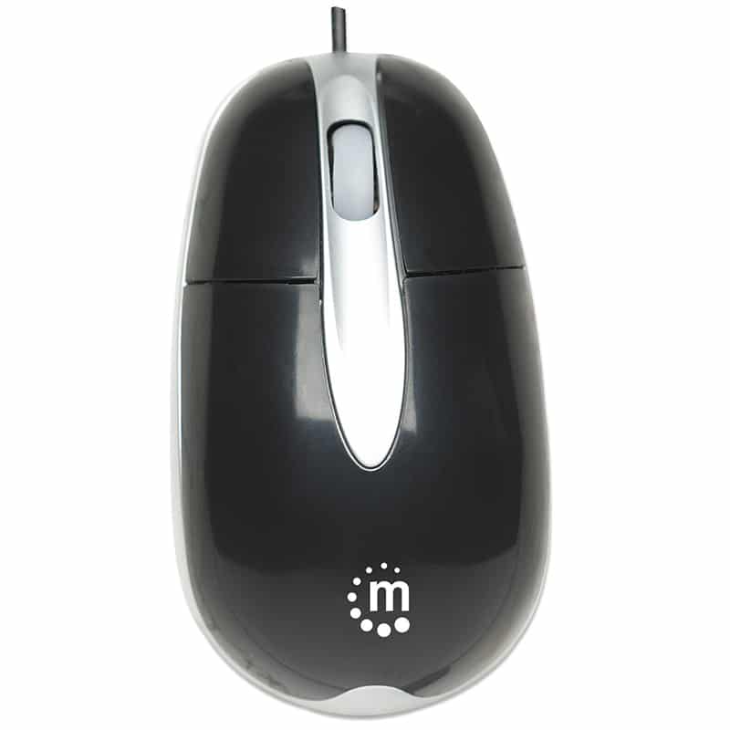 Mouse            Usb Optico Negro/plata Manhattan EconÃ“mico 177016