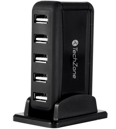 Hub 7 Puertos TechZone TZ17HUB01 USB - Negro