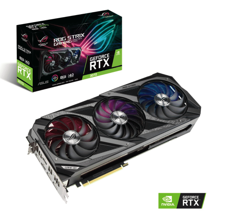 Tarjeta   De Video Nvidia Geforce Asus RTX 3070 8gb Gddr6 Rog Strix Gaming  Rog-strix-rtx3070-o8g-gaming