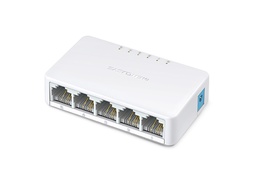 [SWTMER020] Mini Switch MERCUSYS MS105 - Color blanco, 5 puertos, RJ-45