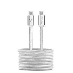 [CABVGO820] Cable                                                                                                                                                                                                                                                                                           Vorago Cab-124-wh - Usb C, Usb C, Macho/macho, 1 M, Blanco