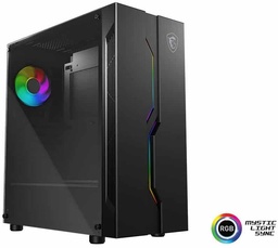 [Dim-28661] GABINETE MSI MAG VAMPIRIC 010 RGB NEGRO ATX CRISTAL TEMPLADO (REMATE)