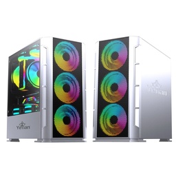 [YCH-042820] Gabinete                     Yeyian Ych-042820 Haizen 2500 Microatx 3vent Argb/mesh/blanco
