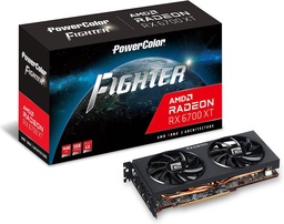 [Dim-AXRX 6700 XT 12GBD6- 3DH] Tarjeta  De Video Powercolor Fighter AMD Radeon Rx 6700 XT 12gb GDDR6 Rdna2 Raytracing PCI Ex 4.0 AMD Infinity Cache