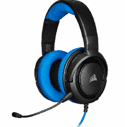 [Dim-CA-9011196-NA] Headset Audífonos Para Gaming Corsair HS35 Alámbrico 1.1 Metros 3.5mm Negro Azul