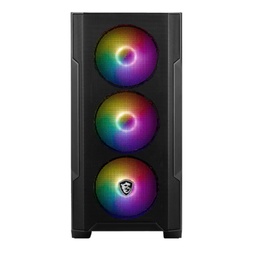 [824142280386-M-ED] Gabinete Gamer Msi Mag Forge M100a Black Mid Tower 4 Fan (ed)
