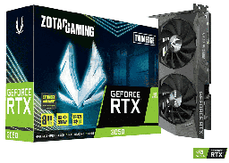 [Dim-ZT-A30500E-10M] Tarjeta   De Video Nvidia Geforce RTX 3050 Twin Edge 8gb GDDR6 Zt-a30500e-10m Icestom 2.0 128 Bits