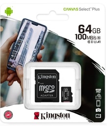 [MEMKGN1890] Micro                                                                                                                                                                                              Sd Kingston Technology Memkgn1890 - 64 Gb, Negro