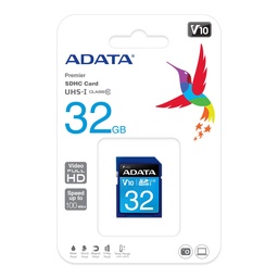 [MEMDAT2500] Memoria                                                                                                                                                                                                           Sd (sdhc) 32gb Adata Clase 10 (v10) - Velocidad Hasta 100mb/25mb Por Seg. Asdh32guicl10-r