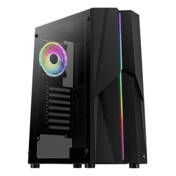 [dim-AEROPGSMECHA-G-BK-V2] Gabinete      Aerocool Mecha Argb Con Ventana - Cristal Templado RGB